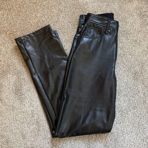 Abercrombie black leather the 90’s straight ultra high rise 25 CURVE LOVE